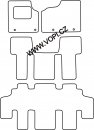 Autokoberce Renault Trafic 8 míst orig.2014- / 2 x boční dveře,topení v 2 řadě/ 2 řadě/