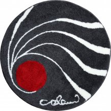 Colani 18 - Kruhová kúpeľňová predložka, antracitová