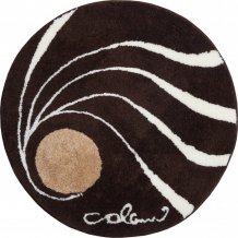 Colani 18 - Kruhová kúpeľňová predložka, hnedá