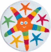 COOL STARS - Kruhová kúpeľňová predložka, viacfarebný