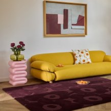 Designový vlněný koberec Marimekko Unikko vínový Brink & Campman