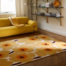 Designový vlněný koberec Marimekko Unikko žlutý 132406 Brink & Campman