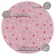 Dětský koberec Adventures 105951 Rose kruh