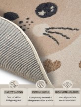 Dětský koberec Adventures 105963 Cream Beige kruh