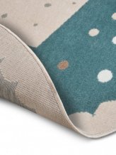 Dětský koberec Adventures 105970 Cream Blue kruh