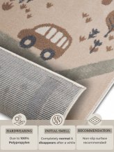 Dětský koberec Adventures 105972 Cream Brown Grey