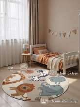 Dětský koberec Adventures 106409 Cream Multicolor kruh