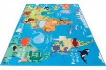 Dětský koberec Torino Kids 233 world map