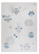 Dětský kusový koberec Bambino 1161 Owls grey