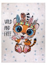Dětský kusový koberec Bambino 1960 Tiger indian white