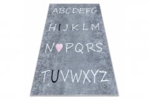 Dětský kusový koberec Junior 52106.801 Alphabet grey