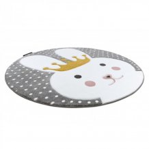 Dětský kusový koberec Petit Bunny grey kruh