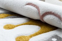 Dětský kusový koberec Petit Bunny grey kruh