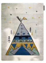 Dětský kusový koberec Petit Tipi grey