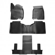 Gumové koberčeky Cadillac Escalade 2021- (7 míst) - Novline 28 mm okraj