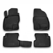 Gumové koberčeky Ford Focus 2004-2011 (oválné fixace) - Novline 28 mm okraj