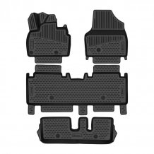 Gumové koberčeky Kia EV9 2023- (7 míst) - Novline 28 mm okraj