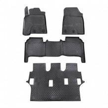 Gumové koberčeky Toyota Land Cruiser 200 2012-2021 (7 míst) - Novline 28 mm okraj