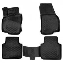 Gumové koberčeky Volkswagen Tiguan Allspace 2017-2024 (fixace 35 a 33 cm ) - Novline 28 mm okraj