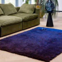 Jednobarevný vlněný koberec B&C Shade Low electric blue aubergine 010118 Brink & Campman