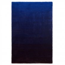 Jednobarevný vlněný koberec B&C Shade Low electric blue aubergine 010118 Brink & Campman