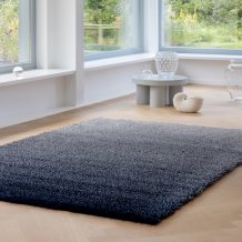 Jednobarevný vlněný koberec B&C Shade Low silver polar night 010104 Brink & Campman