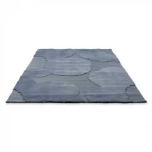 Jednobarevný vlněný koberec Marimekko Iso Unikko modrý 132308 Brink & Campman