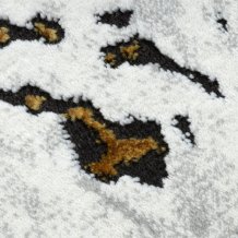 Kusový koberec Allure 1963 white/gold kruh