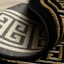 Kusový koberec Allure 1968 black/gold kruh