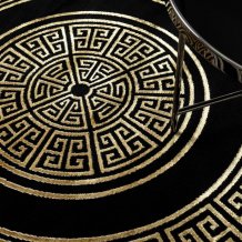 Kusový koberec Allure 1968 black/gold kruh