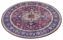 Kusový koberec Asmar 104000 Plum/Red kruh