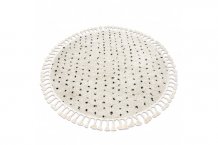Kusový koberec Berber Syla B752 dots cream kruh