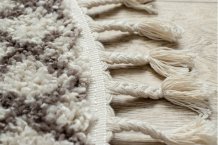 Kusový koberec Berber Tanger B5940 cream and brown kruh