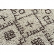 Kusový koberec Berber Tanger B5940 cream and brown kruh