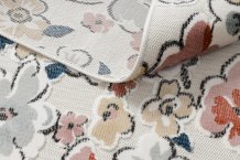 Kusový koberec Botanic 65239 flowers ecru – na ven i na doma