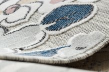 Kusový koberec Botanic 65239 flowers grey – na ven i na doma