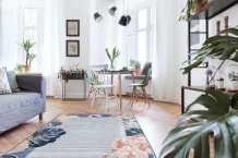 Kusový koberec Botanic 65240 Flamingo navy – na ven i na doma