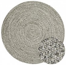 Kusový koberec Braided 105552 Melange kruh – na ven i na doma