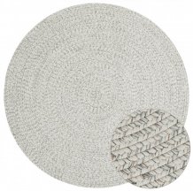 Kusový koberec Braided 105553 Light Melange kruh – na ven i na doma