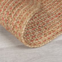 Kusový koberec Capri Jute Natural/Coral kruh
