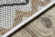 Kusový koberec Cooper Sisal Diamonds 22217 ecru/black – na ven i na doma