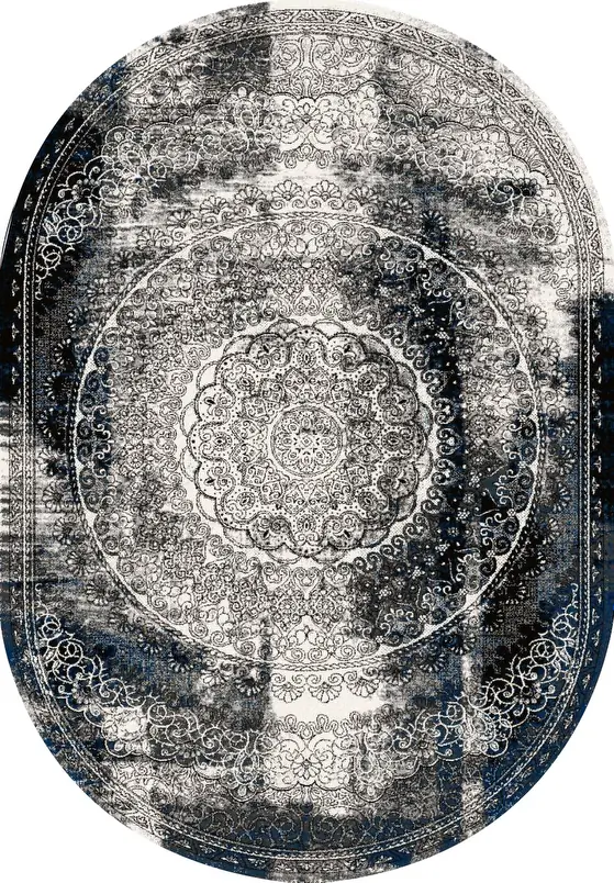 Kusový koberec Currus černý ovál