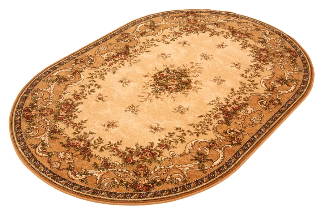 Kusový koberec Dafne béžový - ovál (sahara)