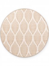 Kusový koberec Duet Liora 106247 Beige/White kruh - na ven i na doma