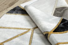 Kusový koberec Emerald 1015 black and gold kruh