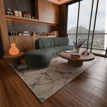 Kusový koberec Gava 02ETW béžovo šedý