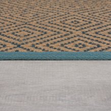Kusový koberec Geometric Jute Blue