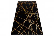 Kusový koberec Gloss 406C 86 geometric black/gold