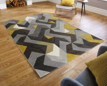 Kusový koberec Hand Carved Aurora Grey/Ochre