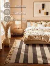 Kusový koberec Handloom 106334 Playa White Black